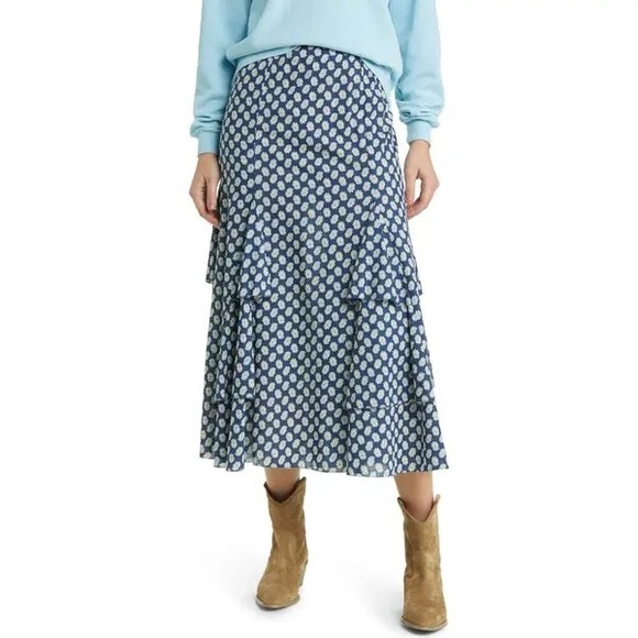 NWT The Great. Curtsy skirt in mini evening daisy, size 3(large) - Picture 3 of 9